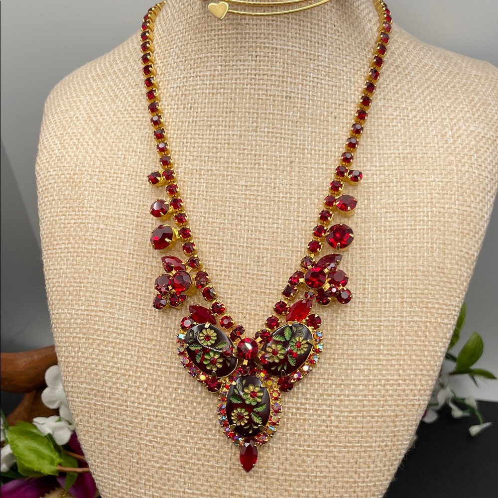Juliana engraved flower series necklace vintage verified 🔥